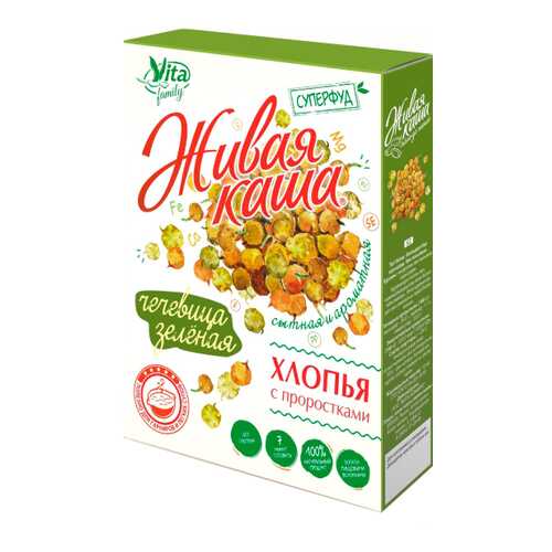 Чечевица Vita зеленая хлопья с проростками 300 г в Слата