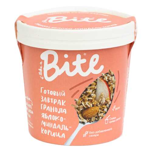 Готовый завтрак Bite гранола яблоко-миндаль-корица 4 шт 50 г в Слата