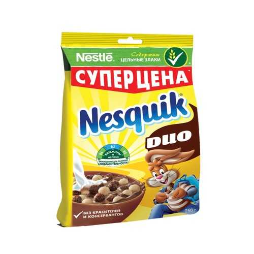 Готовый завтрак Nesquik duo шоколадный 250 г в Слата