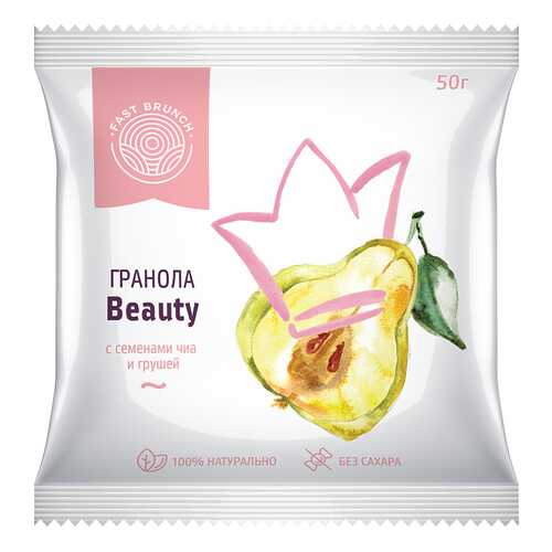 Гранола Fastbrunch Beaut с семенами чиа и грушей 3 саше в Слата