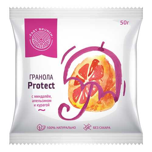 Гранола Fastbrunch Protect с миндалём, апельсином и курагой 3 саше в Слата