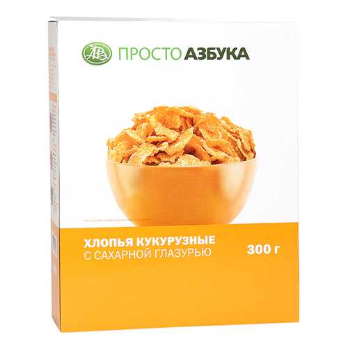 Хлопья кукурузные Просто Азбука Корн Флейкс 300 г в Слата