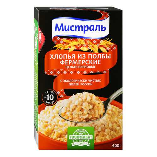 Хлопья Мистраль Фермерские из Полбы 400г в Слата