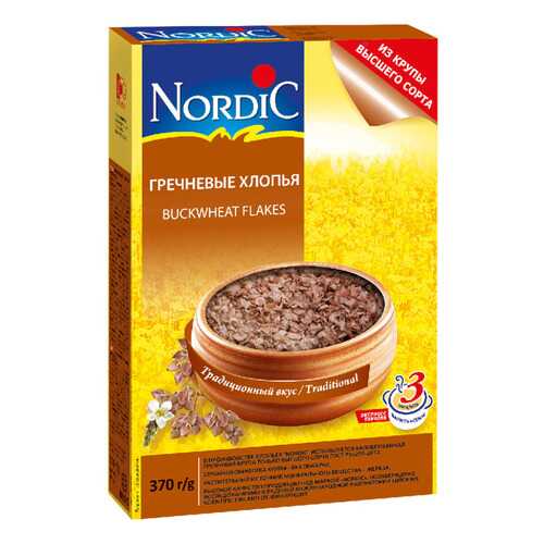 Хлопья Nordic гречневые 370 г в Слата