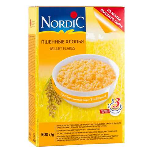 Хлопья пшенные Nordic 500 г в Слата