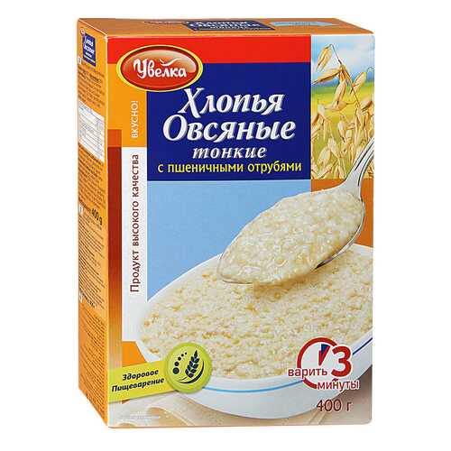 Хлопья Увелка овсяные тонкие 400 г в Слата