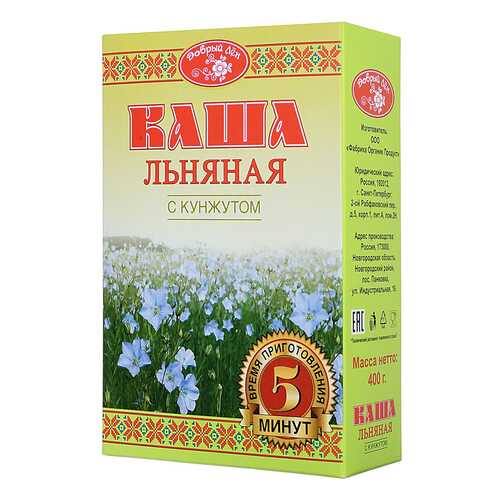Каша Добрый Лен льняная с кунжутом 400 г в Слата