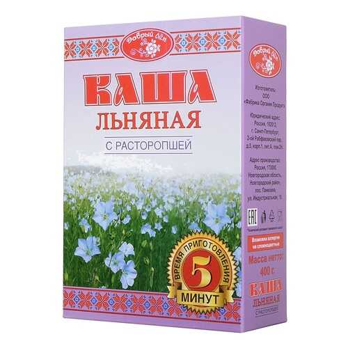 Каша Добрый Лен льняная с расторопшей 400 г в Слата