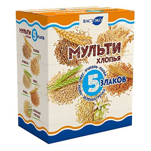 Мульти хлопья Вастэко 5 злаков в Слата