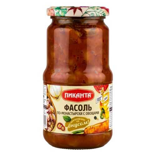 Фасоль Пиканта по-монастырски с овощами 530 г в Слата