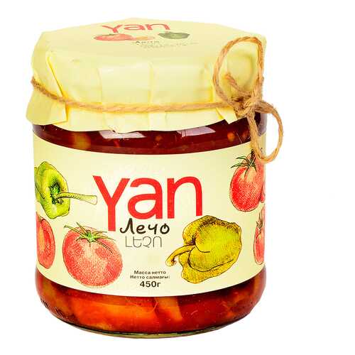 Лечо консервированное YAN 450 г, Армения в Слата
