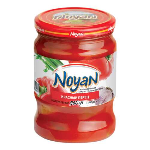 Маринованный красный перец Noyan с растительным маслом 560 г в Слата