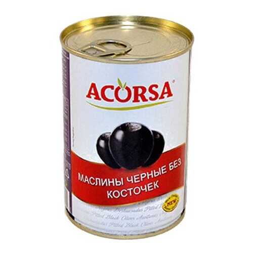 Маслины черные Acorsa крупные без косточки 425 г в Слата