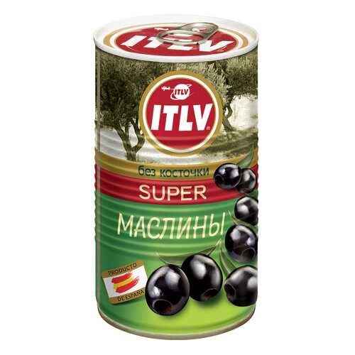 Маслины ITLV super без косточки 350 г в Слата