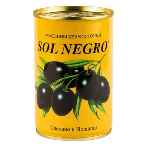 Маслины Sol Negro без косточки 360 г в Слата