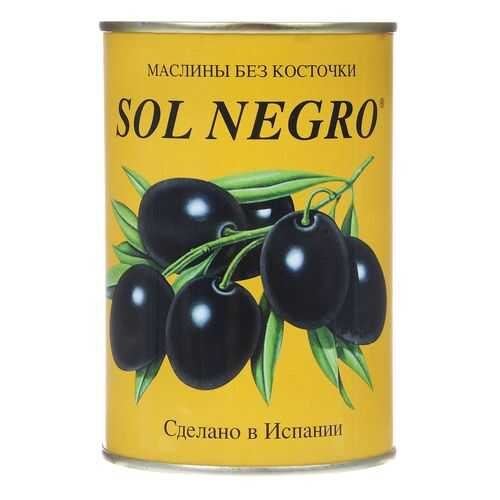 Маслины Sol Negro без косточки 480г в Слата