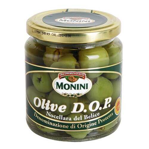 Оливки зелёные Monini D.O.P. без косточки 120 г стекло Италия в Слата