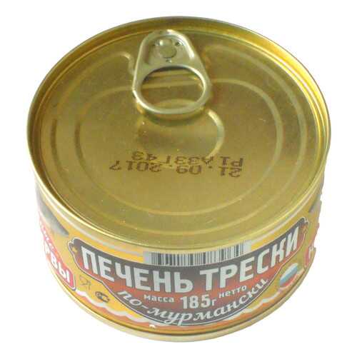 Печень трески Вкусные консервы по-мурмански 185 г в Слата