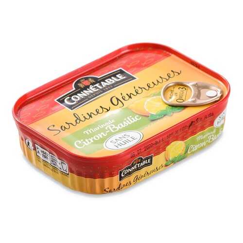 Сардины Connetable Sardines Genereuse в маринаде с лимоном и базиликом BELMA 140г в Слата