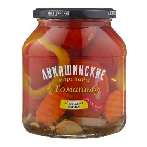 Томаты Лукашинские маринады со сладким перцем по-домашнему 670г в Слата