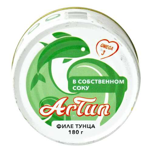 Тунец консервированный ARTUN филе в собственном соку 180 г в Слата
