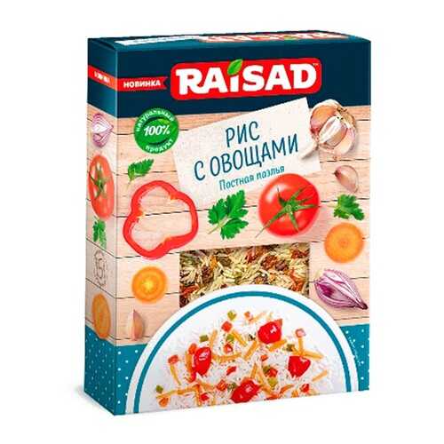 Гарнир Raisad Рис с овощами Постная Паэлья 200г в Слата