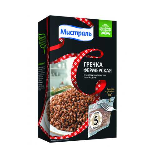 Гречка Мистраль фермерская ядрица 80 г х 5 шт в Слата