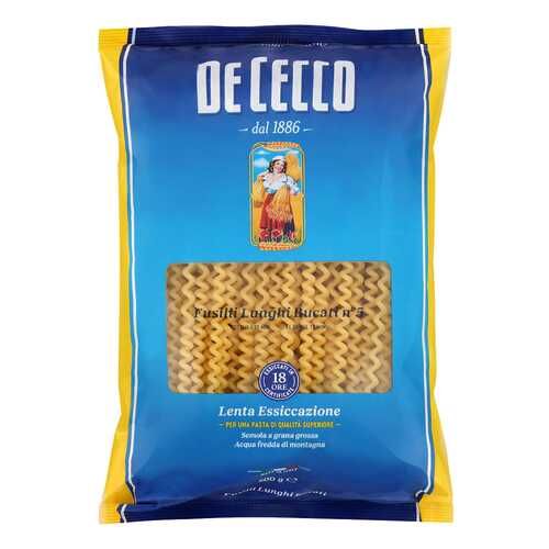 Макароны De Cecco Fusilli lunghi bucati №5 500 г в Слата