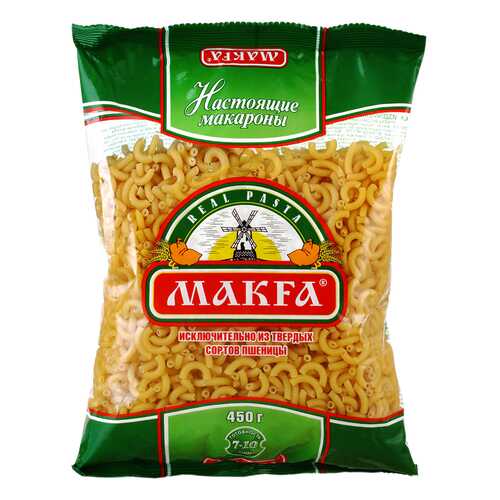 Макароны Makfa рожки гладкие высший сорт 450 г в Слата