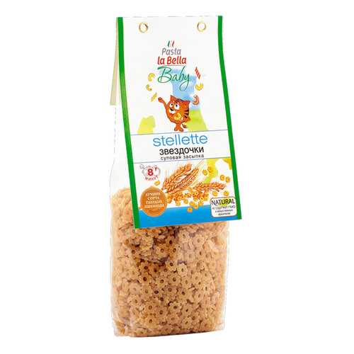 Макароны pasta la Bella baby звездочки суповая засыпка в Слата