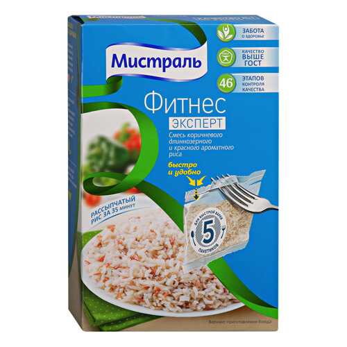 Мистраль Рис Фитнес Эксперт смесь коричневого и красного 450 г в Слата