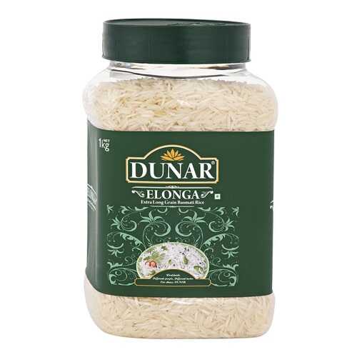 Рис DUNAR Басмати Elonga Sela пропаренный длиннозерный 1 кг банка Индия в Слата