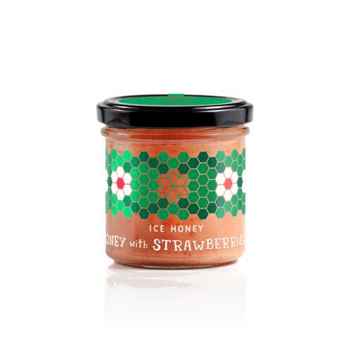 Мед Ice honey с клубникой (Honey with Strawberries) 200 г в Слата