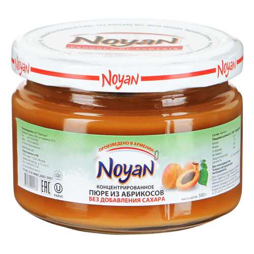 Пюре Noyan из абрикосов без сахара 300 г в Слата