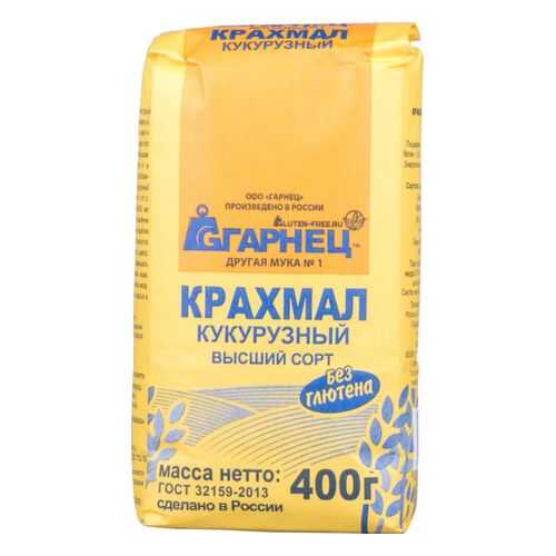 Крахмал кукурузный Гарнец высший сорт 400 г в Слата