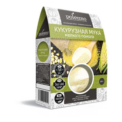 Кукурузная мука мелкого помола Polezzno 500 г в Слата