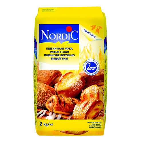 Мука Nordic пшеничная 2 кг в Слата