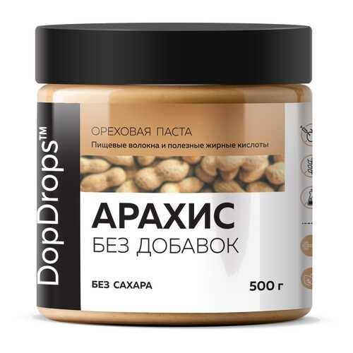 Арахисовая паста DopDrops без добавок 500г в Слата