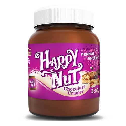 Арахисовая паста HAPPY NUT шоколадная с кусочками 330 г в Слата