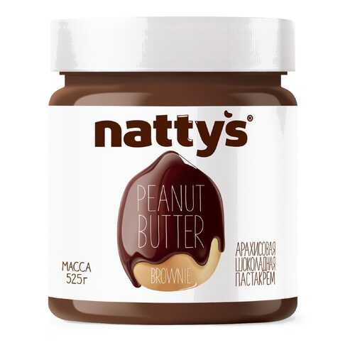 Паста Nattys Brownie арахисовая шоколадная 525 г в Слата
