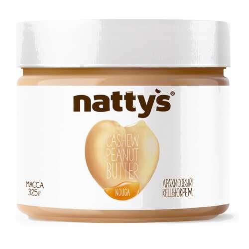 Паста Nattys кешью, арахисовая нуга с мёдом 325 г в Слата