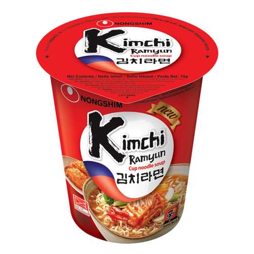 Лапша быстрого приготовления Кимчи Рамен Nongshim стакан 75 г в Слата