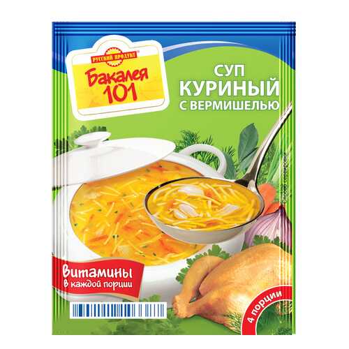 Суп Бакалея 101 куриный с вермишелью 60 г в Слата