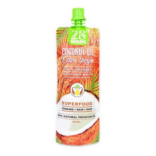 Масло кокосовое 28 SEEDS Extra Virgin холодного отжима 150мл дой-пак Россия в Слата