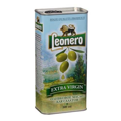 Масло Leonero оливковое нерафинированное для салатов ж/б 500 г в Слата