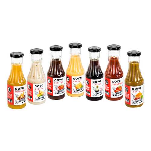 Ассорти соусы низкокалорийные Иван-поле всех вкусов 310 г 7 штук в Слата