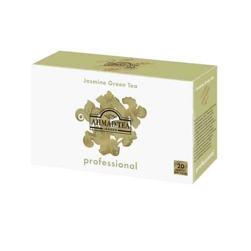 Чай Ahmad Tea Professional Зелёный чай с жасмином, листовой, в пакетах для чайников, 20х5г в Слата