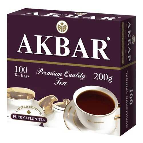 Чай Akbar English Breakfast черный байховый 2 г*100 пакетиков в Слата