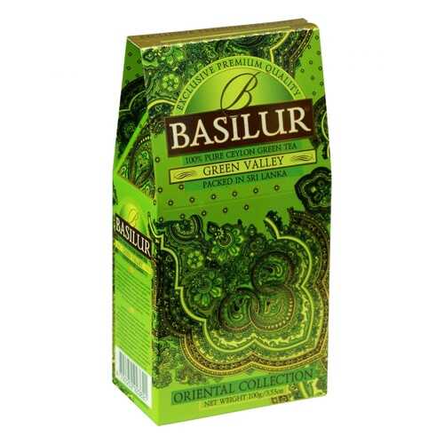 Чай Basilur Green Valley, зеленый листовой, 100 гр в Слата
