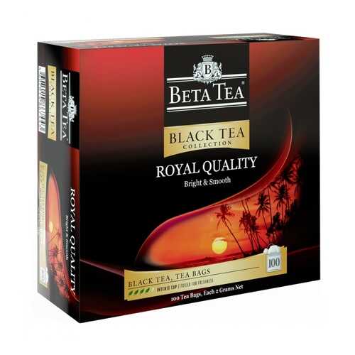 Чай Beta Tea Королевское качество черный листовой 100 пакетиков в Слата